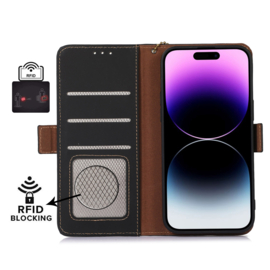 Lederen BoekCover Etui Hoes voor Samsung Galaxy A36  -  A56   -  Zwart
