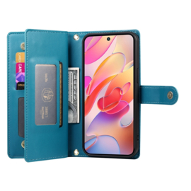 Luxe Portemonnee - Etui  Hoes Tas voor Samsung Galaxy A36  -  A56   - Met Schouder - Draagkoord -  Blauw