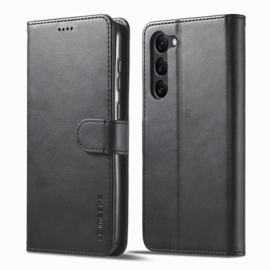 Luxe BoekCover Hoes Etui voor Samsung Galaxy S24 - S25  -  Zwart