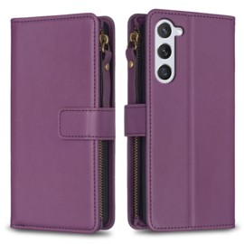 9 Pas - BookCover Wallet Etui voor Samsung Galaxy S23    Paars