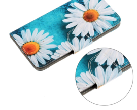 BookCover Hoes Etui voor Samsung Galaxy S23 ULTRA  5G  -  Madelief  - Blauw