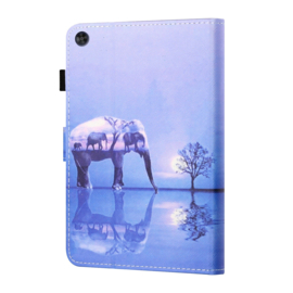 Bescherm-Etui Hoes Map voor Samsung Galaxy Tab A9 Plus - 11 -  Olifant