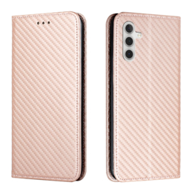 Luxe BookCover Hoes Etui voor Samsung Galaxy A54  -  Roze-Carbon