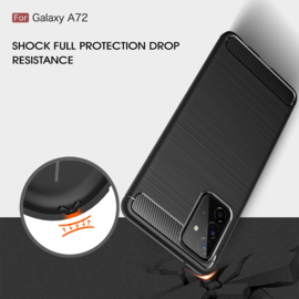 Flex Armor TPU Bescherm-Hoes Skin voor Samsung Galaxy A72   Zwart