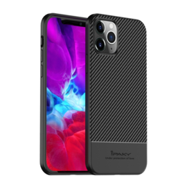 Luxe TPU Carbon  Bescherm-Hoes  voor iPhone 12 Mini    Zwart