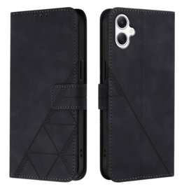 Hoes - Etui - Tas voor Samsung Galaxy A06  - Met Schouder - Draagkoord -  Zwart