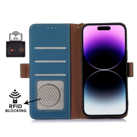 Lederen BoekCover Etui Hoes voor Samsung Galaxy A36  -  A56   -  Blauw