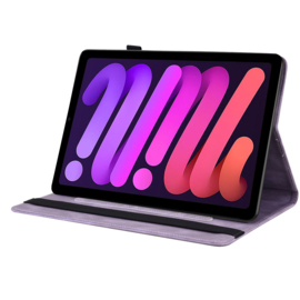 Vlinder - Bescherm-Etui Map voor iPad Mini 6 - Mini 7  - Paars