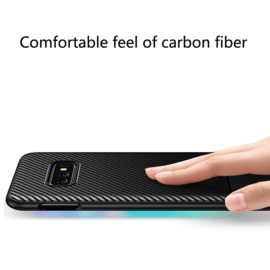 Samsung Galaxy S10e - Carbon TPU Bescherm-Hoes Skin - Rood