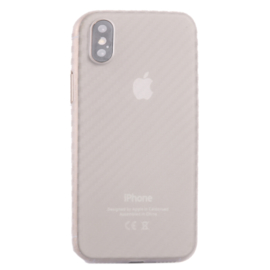 Slim Carbon Bescherm-Hoes Skin  voor iPhone X - XS   Transparant