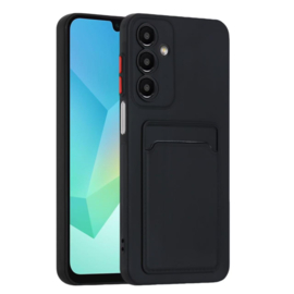 TPU Bescherm-Hoes Skin Cover met Pas-vak voor Samsung Galaxy A16 - A17 - A26  Zwart