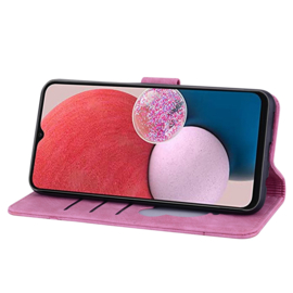 BookCover Hoes Etui voor Samsung Galaxy A16  - A26   Roze  - Bloemen Kat - Reliëf