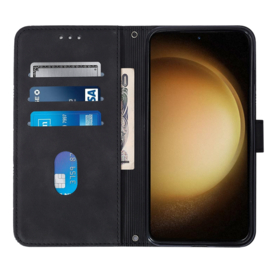 Hoes - Etui - Tas voor Samsung Galaxy S24  - S25  Met Schouder - Draagkoord -  Zwart