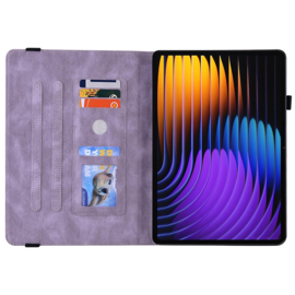 Bescherm-Etui Hoes Map voor Xiaomi Pad 7  -   Vlinders - Paars