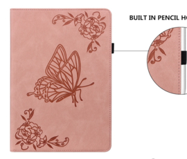 Bescherm-Etui Hoes Map voor Xiaomi Pad 7  -   Vlinders -   Roze