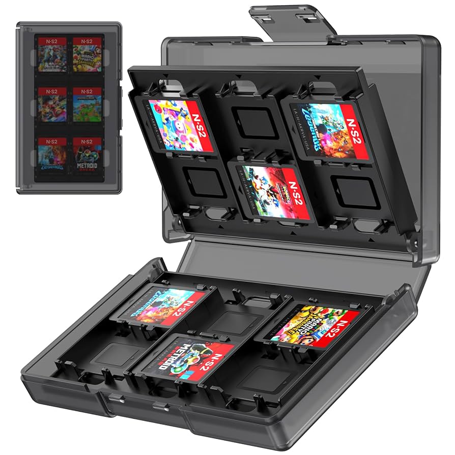 Opberg-Box Doos voor 24 Nintendo Switch 2 Game Cards  -    Zwart