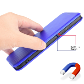 Slim Carbon  Cover Hoes Etui voor iPod Touch      Blauw