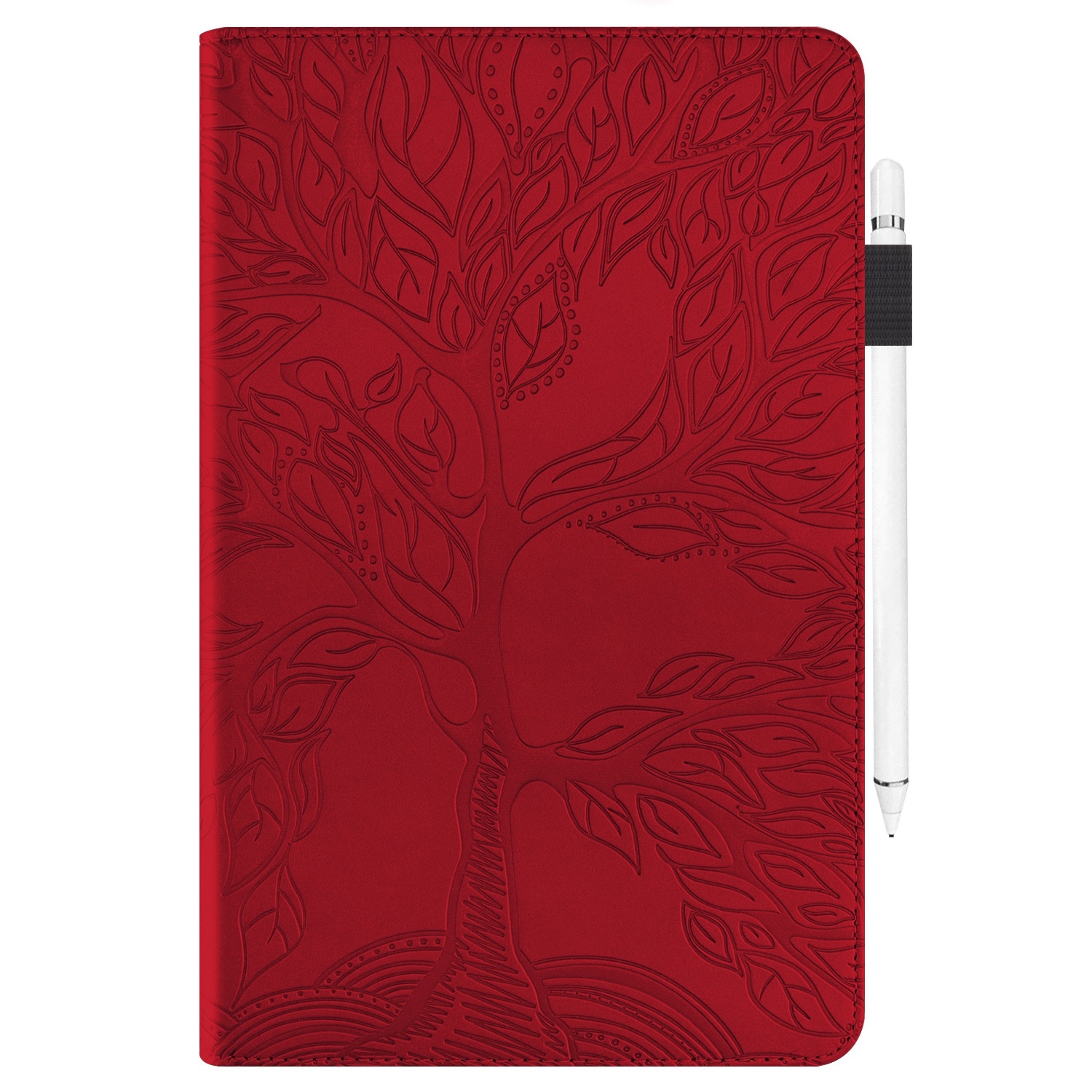 Luxe Bescherm-Etui Hoes Map voor Xiaomi Pad 7  -  7 PRO   -    " Tree of Life "  Rood