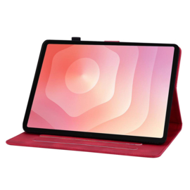 Bescherm-Etui Hoes Map voor Samsung Galaxy Tab S11 - 11"- Lelie - Rood