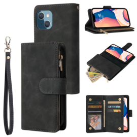 BookCover Wallet Etui voor iPhone 14  Plus 6.7 Zwart