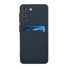 TPU Bescherm-Hoes Skin Cover met Pas-vak voor Samsung Galaxy A55 - Blauw
