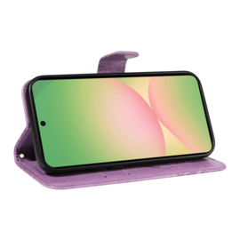 BoekCover Hoes Etui voor Samsung Galaxy A57  -  Vlinders -  Paars - V1*