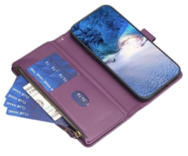 9 Pas - Portemonnee Etui Hoes voor Samsung Galaxy A34   -   Paars