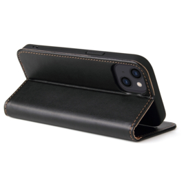 Luxe BookCover Hoes Etui voor iPhone 15     Zwart
