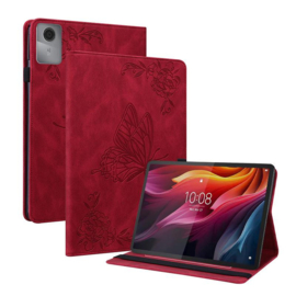 Bescherm-Etui Hoes Map voor Lenovo  Tab Idea Pad 11"  -  Vlinder - Rood