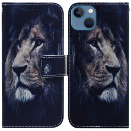 BookCover Etui Hoes   voor iPhone 15    -   Leeuw