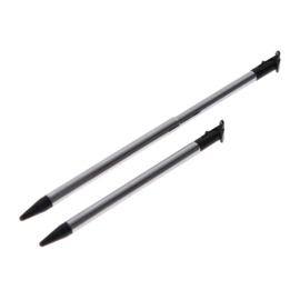 2x Inschuifbare Aluminium Stylus Pen voor New Nintendo 3DS XL