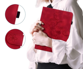 Bescherm-Etui Hoes Map voor Samsung Galaxy Tab S11 - 11"- Lelie - Rood