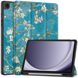 Cover Map Hoes voor Samsung Galaxy Tab A9  PLUS - 11    -  Amandelbloesem