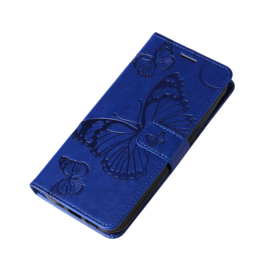 PU BookCover Hoes Etui voor Samsung Galaxy A16 - A26  - Blauw -   Vlinders