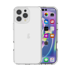 Transparant Hard-Cover Bescherm-Hoes + Screenprotector voor iPhone 16 PRO MAX