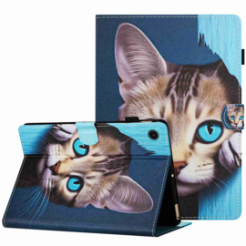 Luxe Bescherm-Etui Hoes Map voor Samsung Galaxy Tab A9 Plus - 11 -    Kat