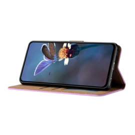 BookCover Hoes Etui voor Apple iPhone 17  -  Vlinders   -  Paars   -  Reliëf