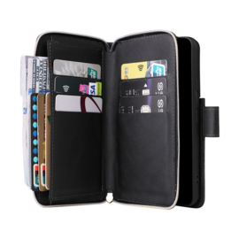 BookCover - 9 Cards - Wallet Etui Hoes voor Samsung S22   -  Zwart