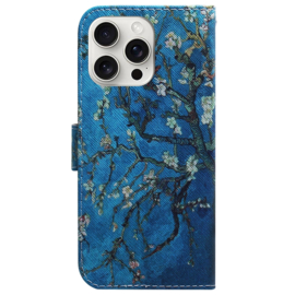 BookCover Etui Hoes   voor iPhone 16 PRO   Van Gogh  Amandelbloesem