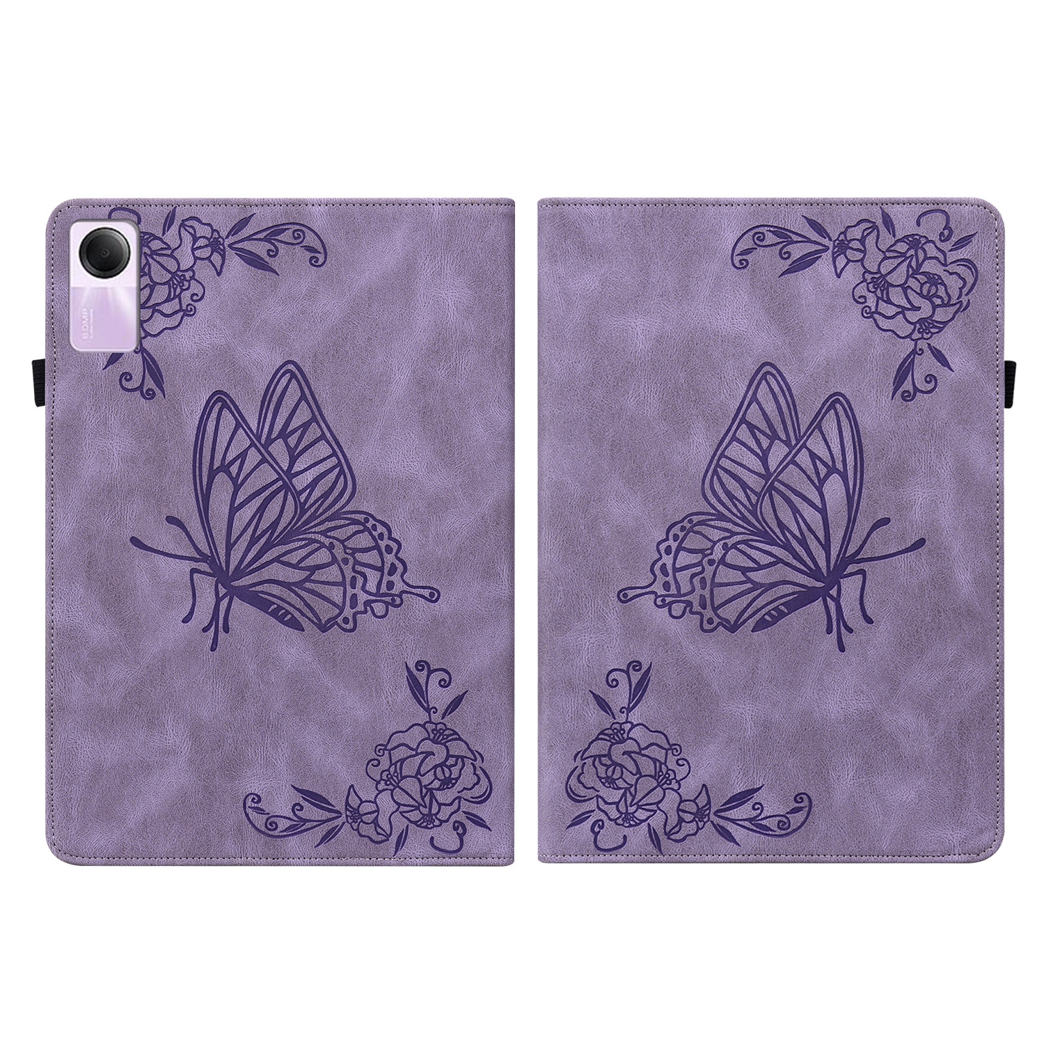 Bescherm-Etui Hoes Map voor Xiaomi Redmi Pad SE - 11  -  Vlinder -  Paars