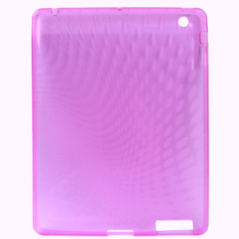 TPU Bescherm- Hoes Cover Skin voor iPad 3 Paars