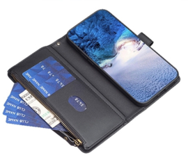 9 Pas - Portemonnee Etui Hoes voor iPhone 13 - iPhone 14    -    Zwart