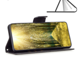 Luxe BookCover Hoes Etui voor Samsung Galaxy S24 PLUS   Zwart