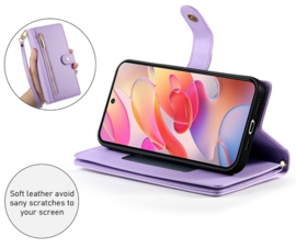 Luxe Portemonnee - Etui  Hoes Tas voor Samsung Galaxy A36  -  A56   - Met Schouder - Draagkoord -  Paars  -  Lila