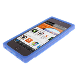 Silicone Bescherm-Hoes Skin voor iPod Touch 5G 6G  Tape Blauw