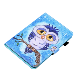 Luxe Bescherm-Etui Hoes Map voor Samsung Galaxy Tab  A11 Plus - A9 Plus - 11"    "Cartoon Uil"