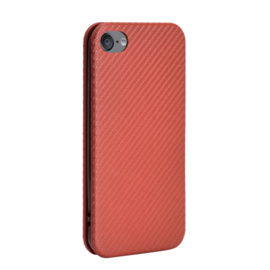 Slim Carbon  Cover Hoes Etui voor iPod Touch   -  Bruin