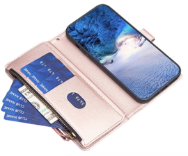 9 Pas - BookCover Wallet Etui voor Samsung Galaxy S23    Roze