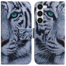 BookCover Hoes Etui voor Samsung Galaxy S23 5G  -  Tijger