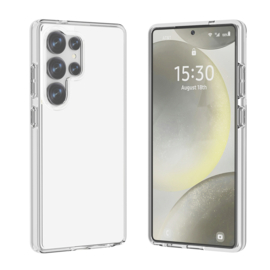Transparant Hard-Cover Bescherm-Hoes + Screenprotector voor Samsung Galaxy S25 ULTRA